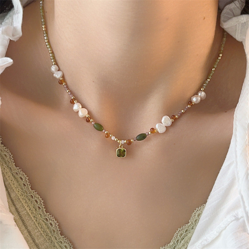 Body Jewelry Necklace - Dopamine Natural Freshwater Baroque Pearl Necklace