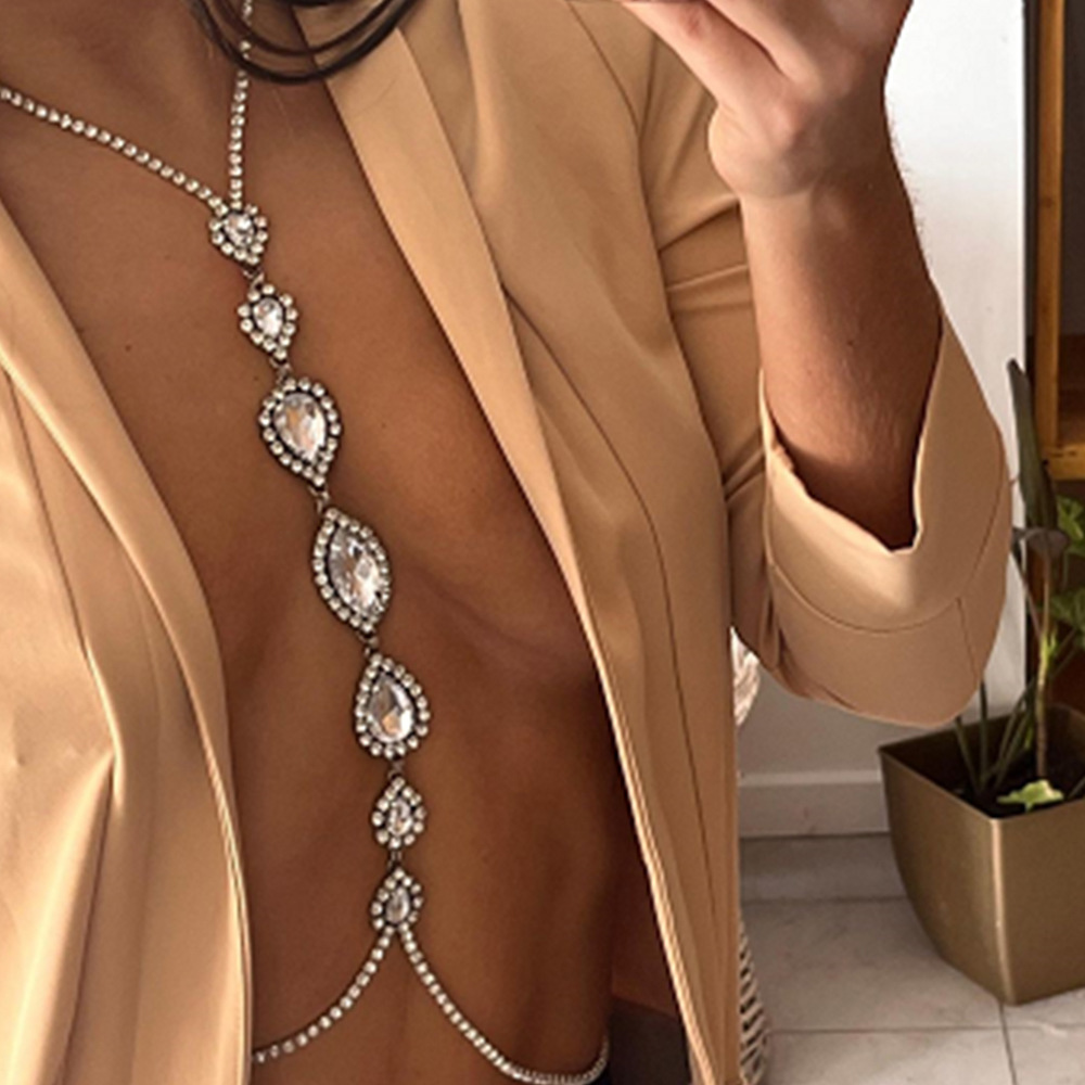 Fashion Sexy Water Drop Neckla - Body Jewelry Retainers ulasan dan harga