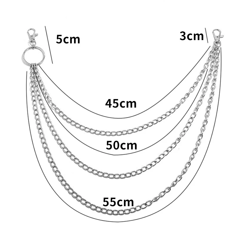 Metal Belt Chain HipHop Rock P - Body Jewelry Retainers ulasan dan harga
