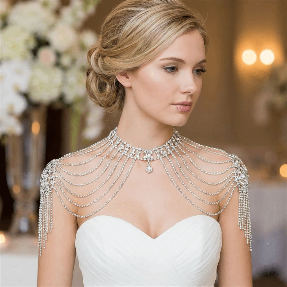 Luxurious Design Rhinestone Sh - Body Jewelry Necklace ulasan dan harga